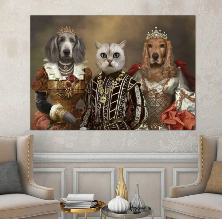Elegant Royal Pet Artwork